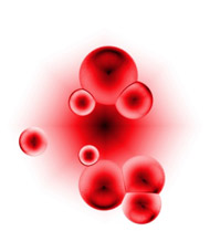 3d rendering of some red circular cells.